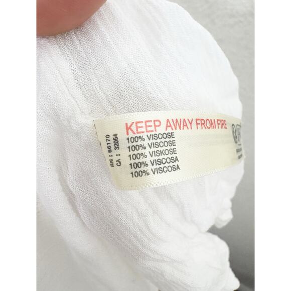 Free People Ambi White Maxi Skirt Size Medium Asymmetrical Hem Boho Fairy - Picture 6 of 13